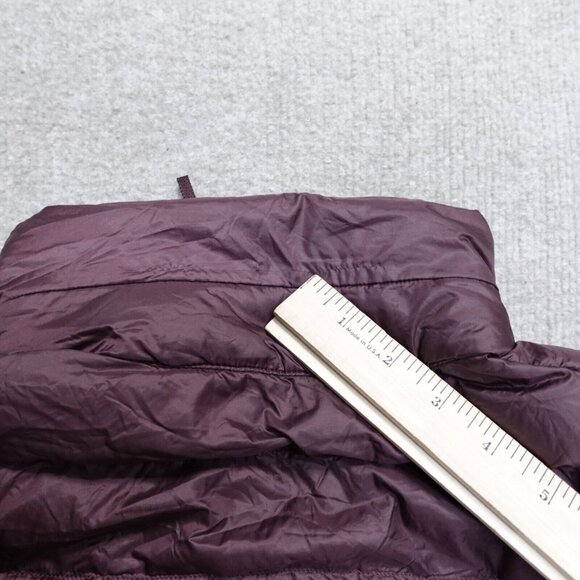 Uniqlo Womens Jacket Medium Red Burgundy Zip Down Filled Puffer - Picture 10 of 10
